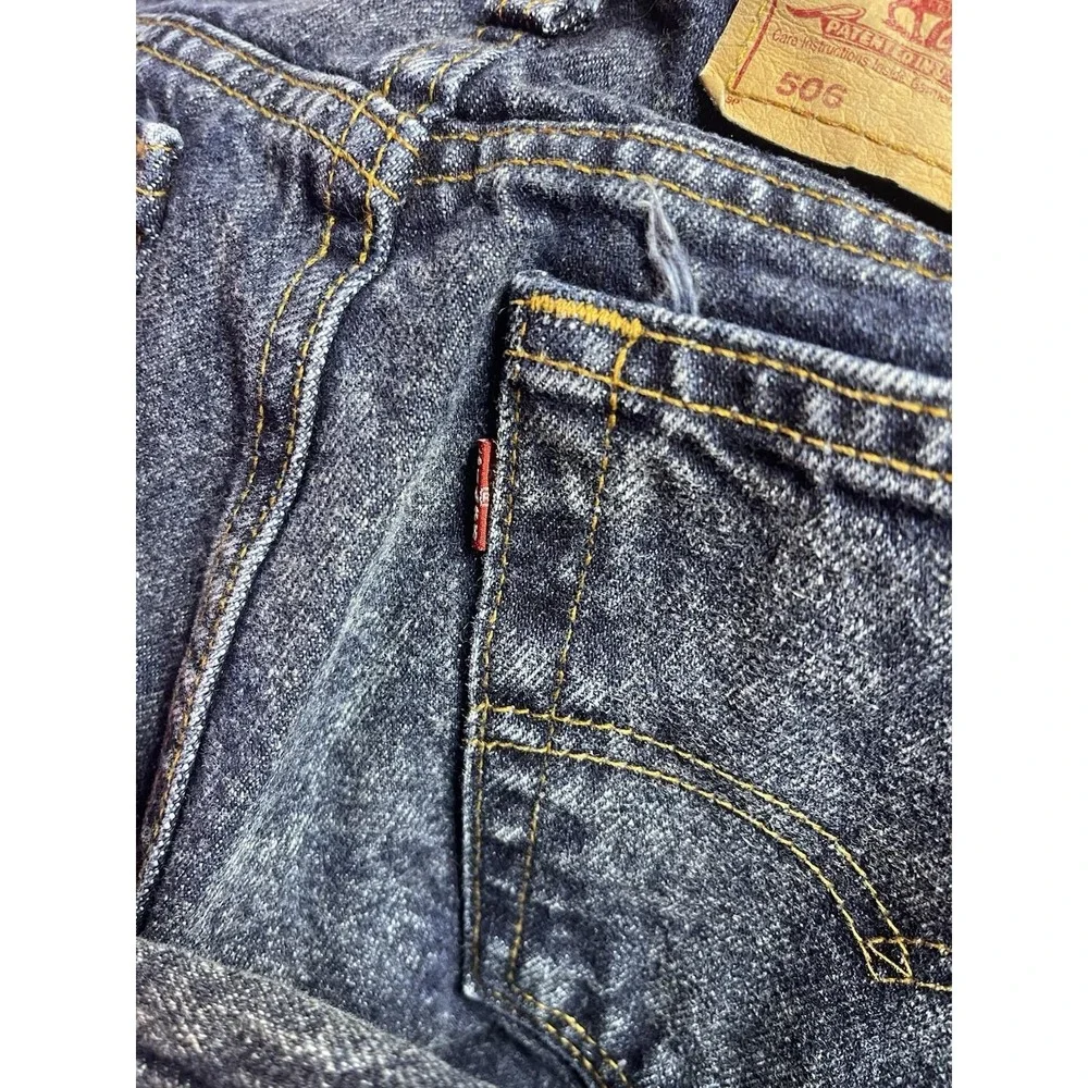 Vintage Levis Jeans Mens Blue Acid Wash‎ 506 Denim Made USA 32x32 bag 11